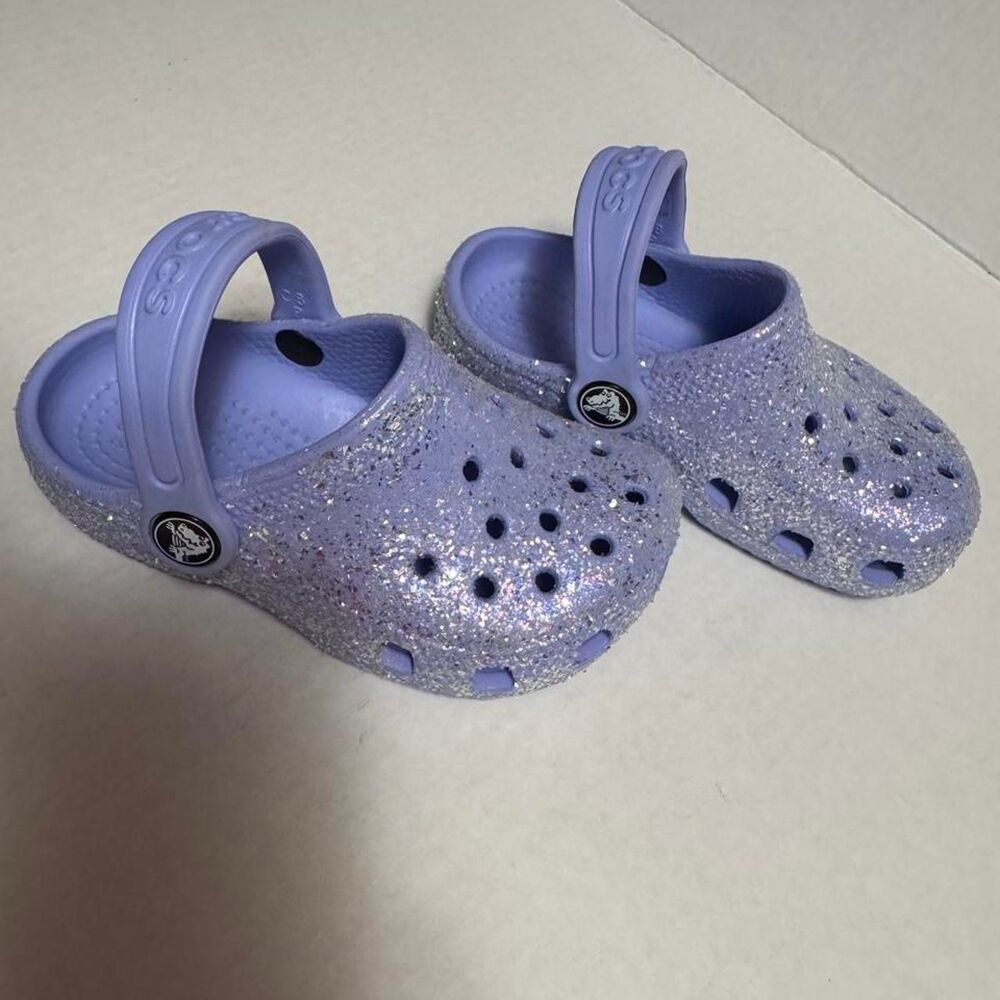 Crocs Women's Purple and Blue Clogs - Picture 3 of 7